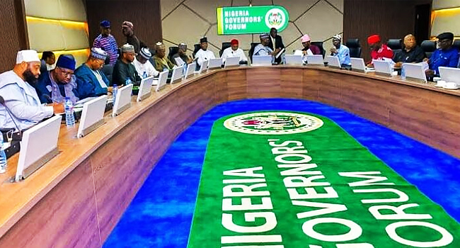 A file photo of some members of the Nigeria Governors’ Forum.