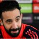 Manchester United’s Portuguese head coach Ruben Amorim reacts as he speaks during a press conference at the Carrington Training Complex in Manchester, north-west England on January 22, 2025 on the eve of their UEFA Europa league football match against Glasgow Rangers. (Photo by Oli SCARFF / AFP)