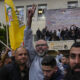 Palestinian prisoners are greeted by a crowd after being released from Israeli prison following a ceasefire agreement with Israel, in the West Bank city of Ramallah, Saturday, January 25, 2025. © AP Photo / Nasser Nasser