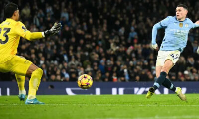 Phil Foden scored only his second league goal of the season in Manchester City's 4-1 win over West Ham