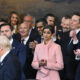 Tesla and SpaceX CEO Elon Musk gives a thumbs up as President Donald Trump speaks at the US Capitol Rotunda on January 20, 2025. © Getty Images / Saul Loeb