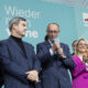 Friedrich Merz, chancellor candidate of Germany’s Christian Democrats (CDU/CSU), speaks to supporters in Berlin on February 23, 2025. © Maja Hitij / Getty Images