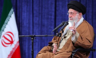 Iranian Supreme Leader Ayatollah Ali Khamenei speaking during a meeting with air force personnel in Tehran. © The Official Website of Ayatollah Khamenei