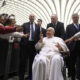 Pope Francis at his weekly General Audience at the Paul VI Hall in Vatican City, Vatican, February 12, 2025. © Vatican Media via Vatican Pool/Getty Images